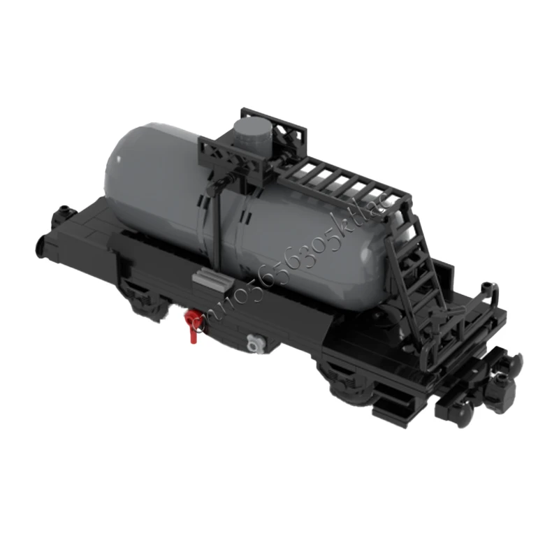 مدينة نموذج سيارة MOC قوالب بناء 4-محور السكك الحديدية خزان الشحن عربة وحدات التكنولوجيا الهدايا عطلة تجميع ألعاب أطفال البدلة #4