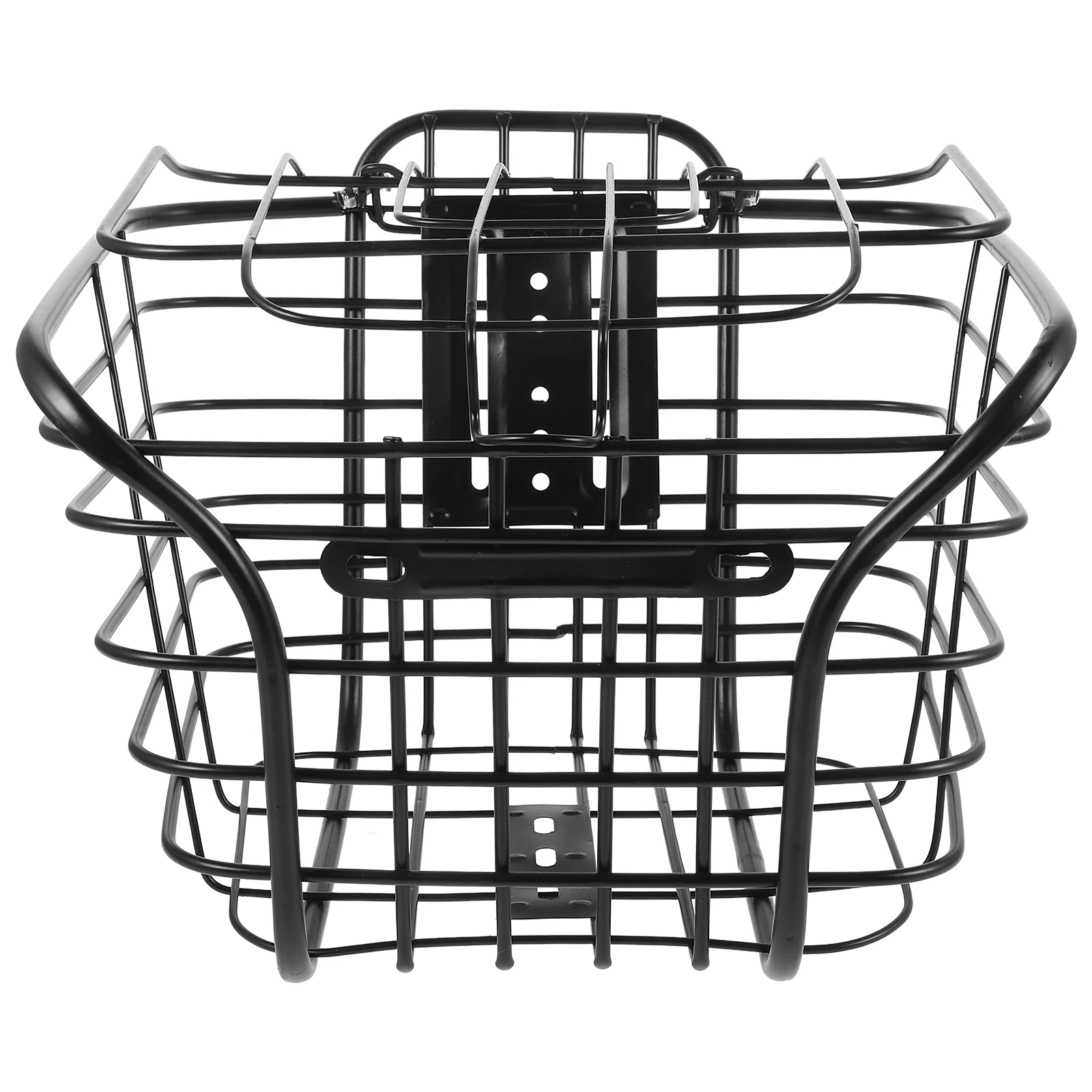 

Bicycle Front Rack Storage Basket for Electric Bike Cargo Large Capacity Iron Foldable Durable Safe Secure Lid Grocery Items