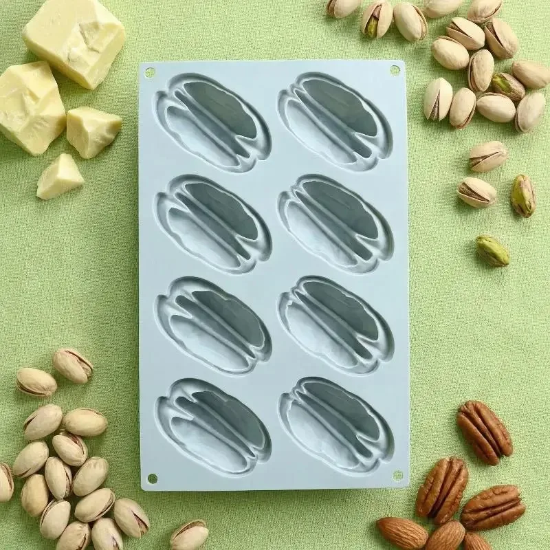 1PC Nonstick 6Cell Almond Silicone Mousse Cake Mold for Handmade Chocolate Baking Kitchen Party Use