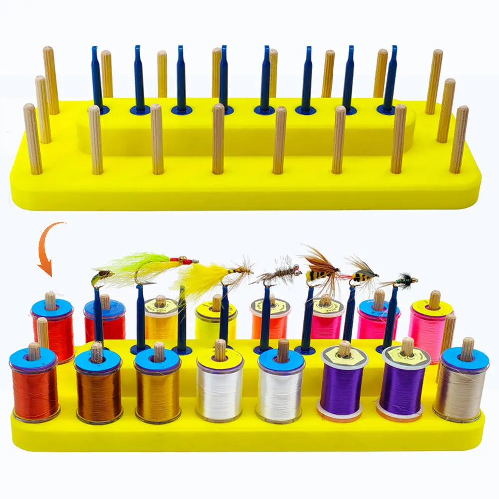 محطة بكرة بلاستيكية 2 في 1 كماشة طائرة حامل أدوات ربط الذبابة رف تخزين ملحقات الصيد