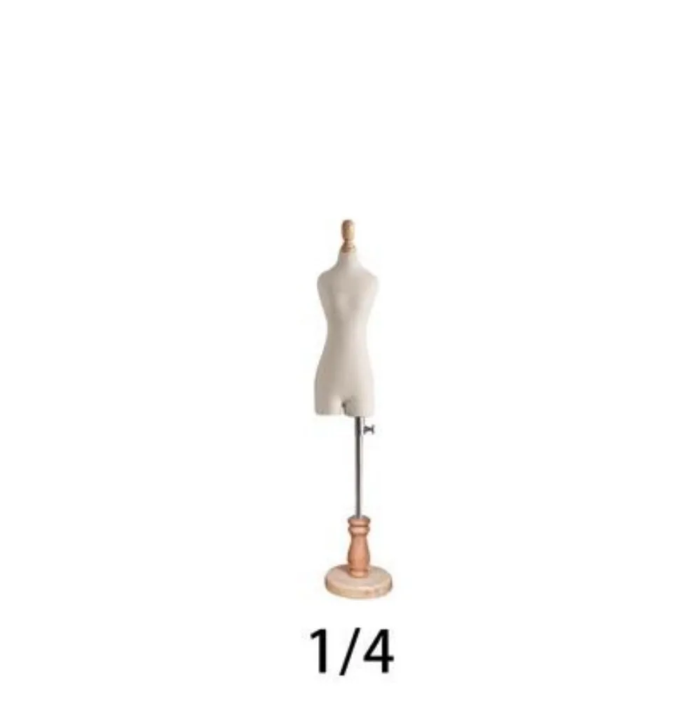 Tailor's Wooden Sewing Female Mannequins, Full Body Clothes Dummy,Women Cut Can Pin Villain, Mini Size AT0002K
