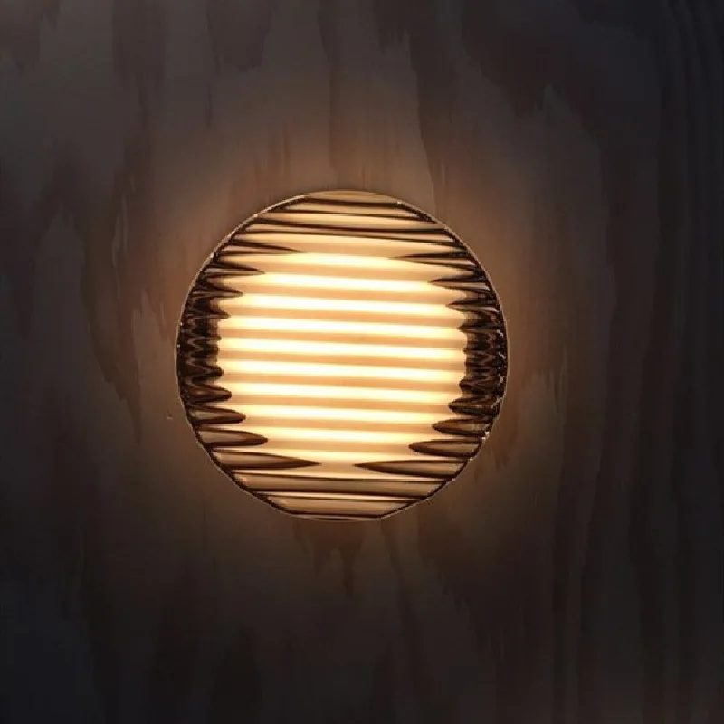 Simple modern bedroom bedside acrylic glass wall lamp, potato chip dimple lamp, entrance background wall lamp