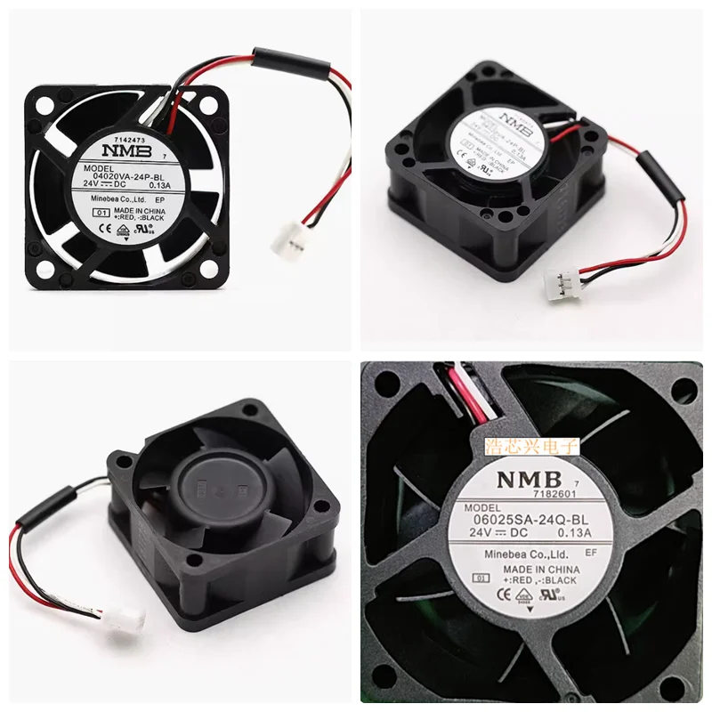 Imagem -03 - Yaskawa Três Fios Fanuc Drive Fan 04020va24p-bl Nmb 24v 0.13a 4cm 06025sa-24q-bl Novo