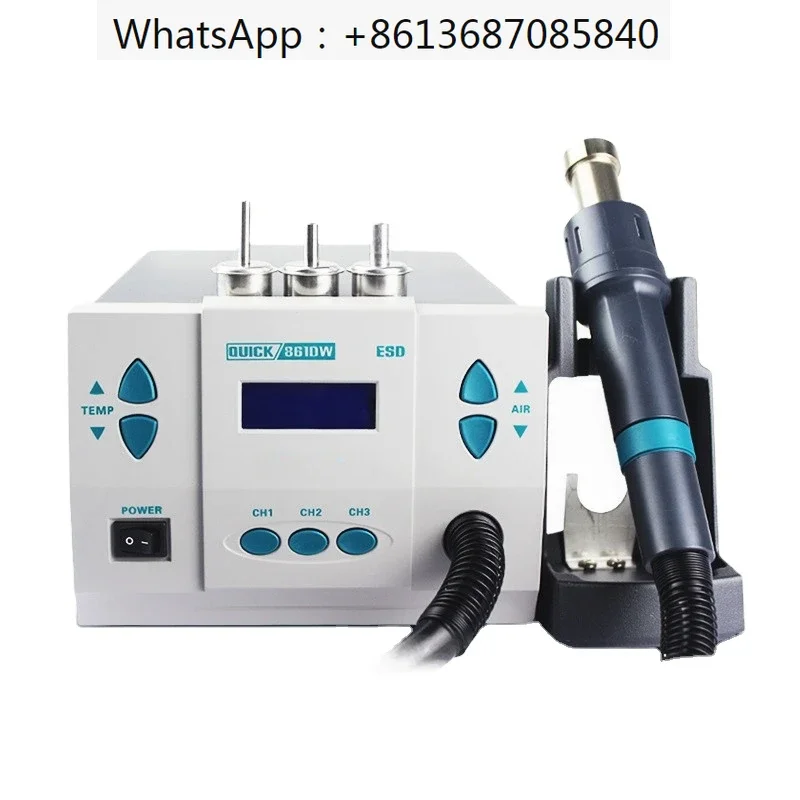 

Quick 861DW Hot Air Soldering Station Microcomputer Temperature Hot Air Gun Rework Station Electric Soldering Iron For Phone Wel