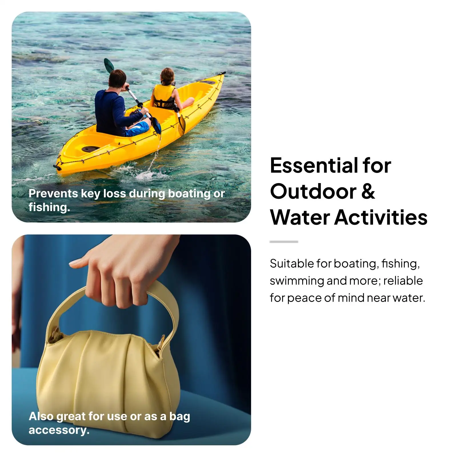 Buoyant Key Ring EVA Material Anchor Rudder Shape Marine Key Chain for Yacht Boat Accessories Blue 2PCS