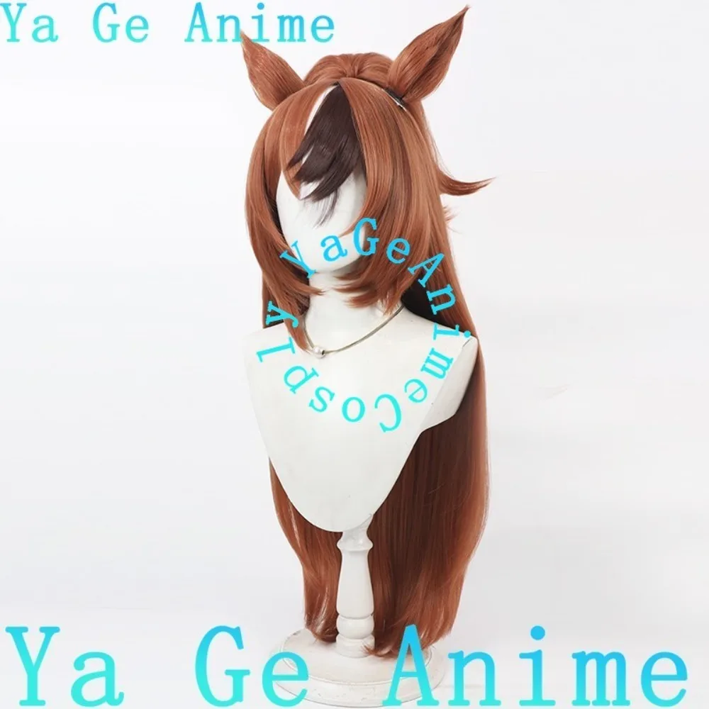 يا جي كوسبلاي أوما موسومي جميلة ديربي علكة فلو شعر مستعار تأثيري آذان ذيل سباق الخيل فتاة لعبة عرض الواقع شعر مستعار شخصية #5