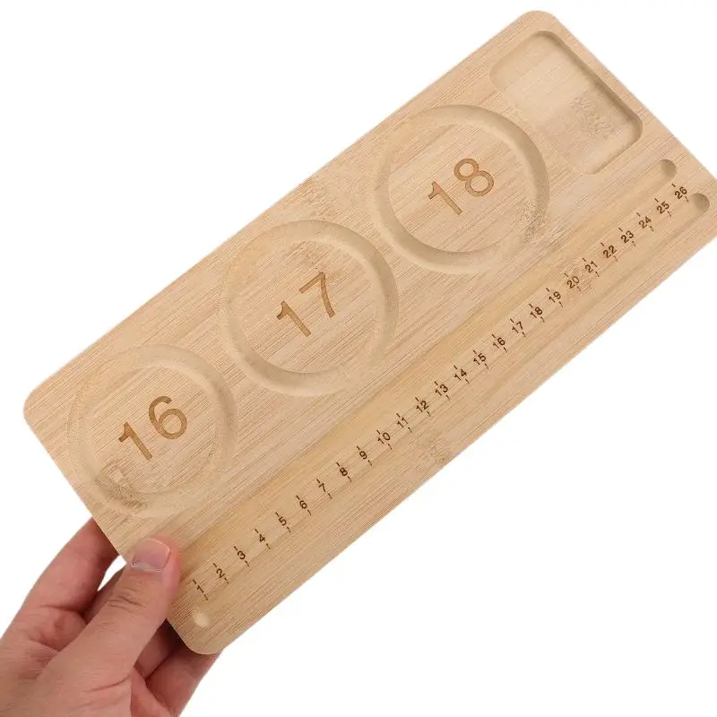 Holzperlenbrett zum Schmuckherstellen, Armband-Messwerkzeug, Perlenablage, Schmuckherstellungszubehör – Detail 7