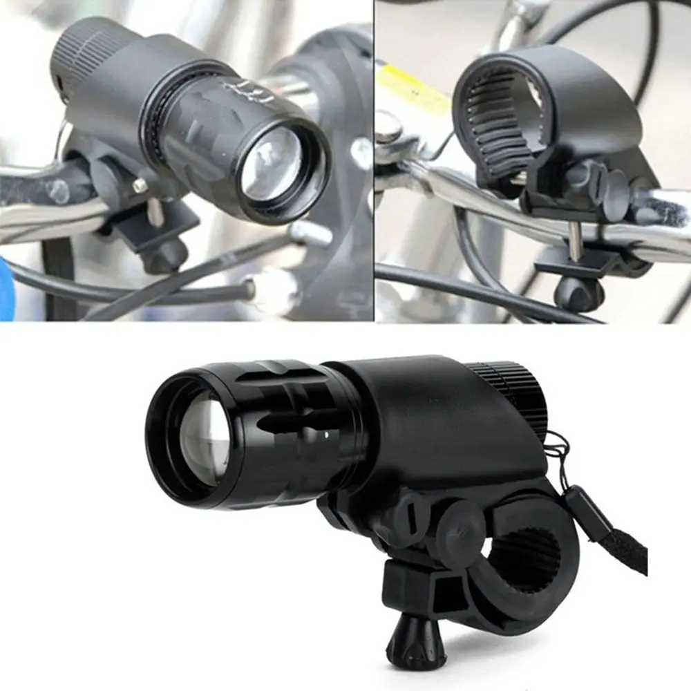 Grip Bicycle Accessories Bike Flashlight LED Torch Clip Cycling Handlebar Mount Light Holder Clamp Bicycle Light Lamp Stand