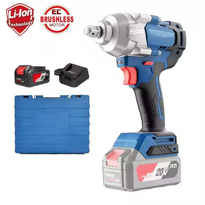 Handheld 698N.m High Torque Li-ion Battery Power Electric Cordless Brushless Impact Wrench