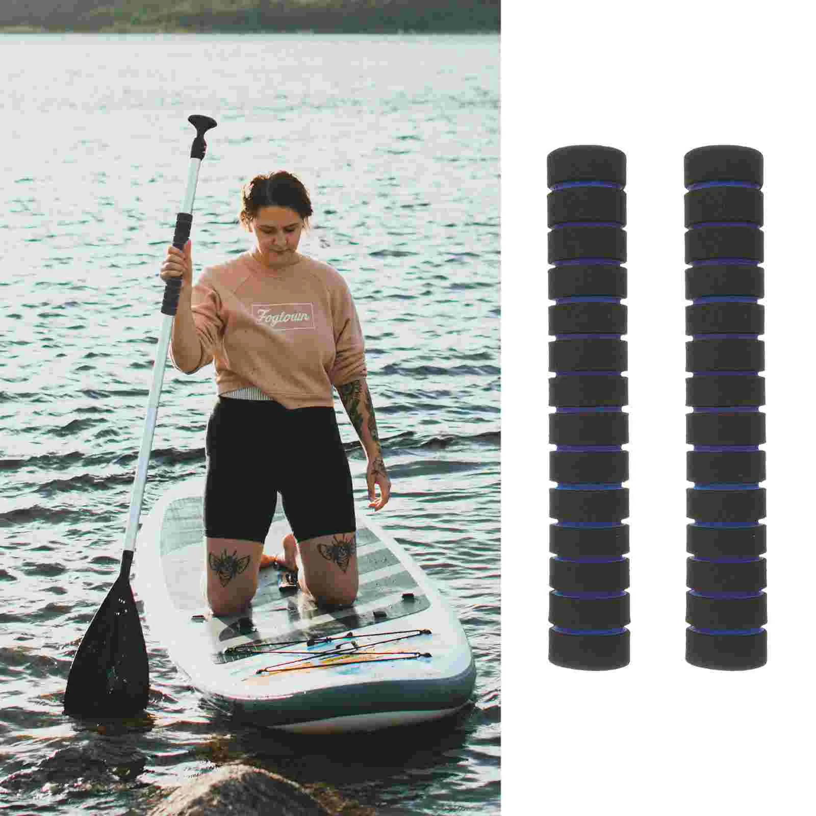 

2 Pcs Riding Oars Non-Slip Cover Sponges Kayak Shaft Grips Eva Paddle Wraps Canoe Handle Protectors