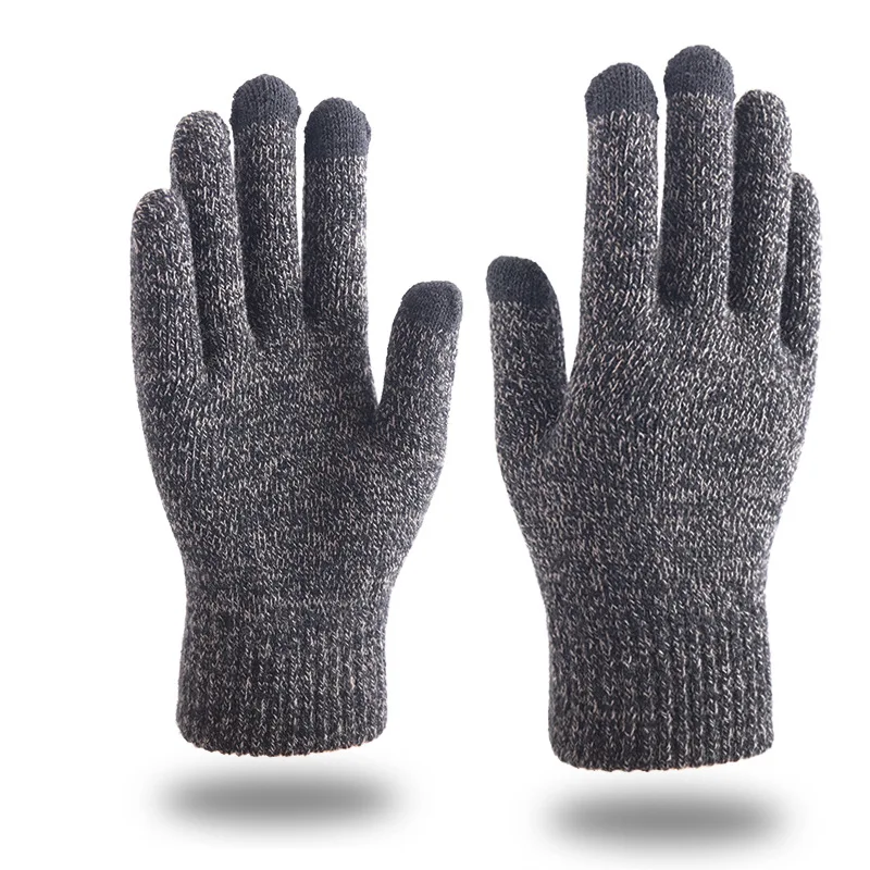 Men and Women Winter Warm Thick Knitted Touch Screen Gloves for Smart Device Users in Cold Weather