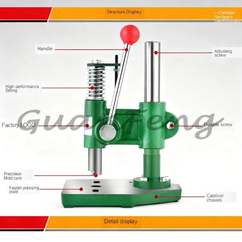 Desktop manual knife bar press, precision worktable press, used for precise component assembly and stamping