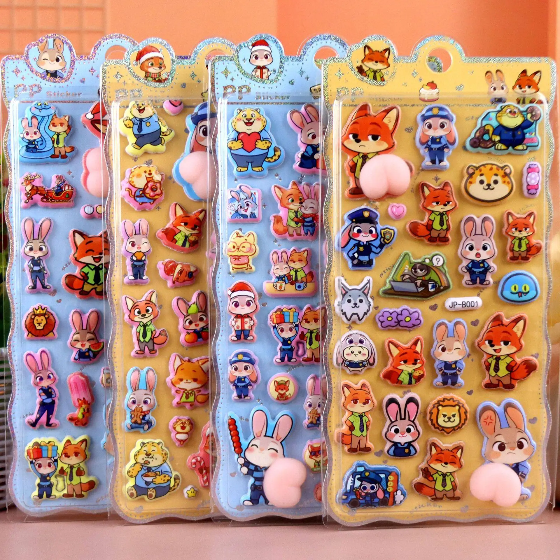 

Zootopia 3D Puffy Stickers Squishy Butt Cartoon Bubble Stickers For Phone Case Laptop DIY Decoration Kids Christmas Gifts