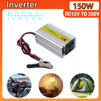150W Portable Inverter outdoor Inverter Solar Inverter USB DC 12V to AC 220V Converter USB Battery Clip Universal Socket