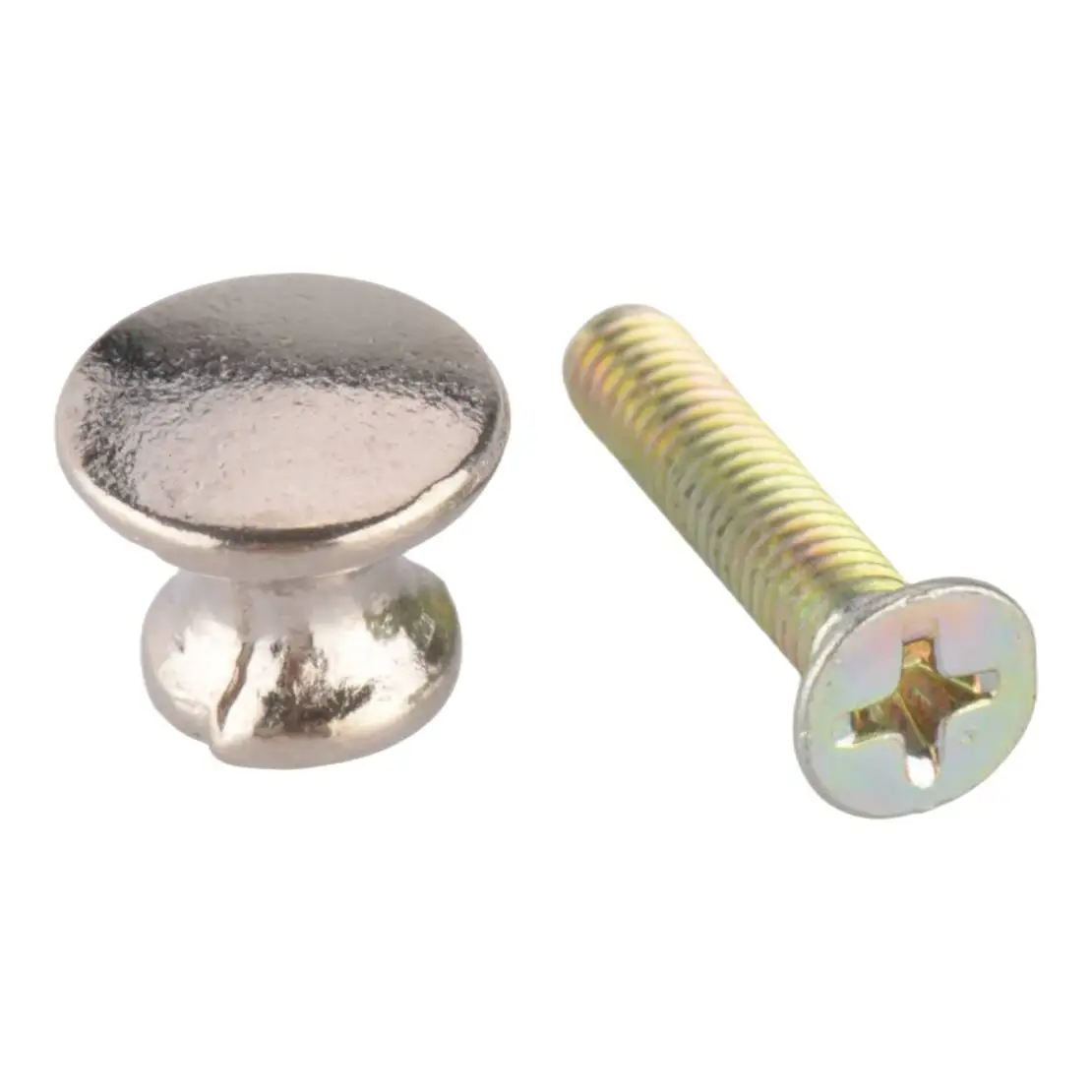 10pcs Silver Mini Drawer Pulls Knobs Round Boxes Head Handle Small Cabinet with Screws