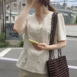 Women's Wooden Bead Woven Shoulder Bag Retro Street Shopping Bag Briefcase Japanese Style Summer Casual