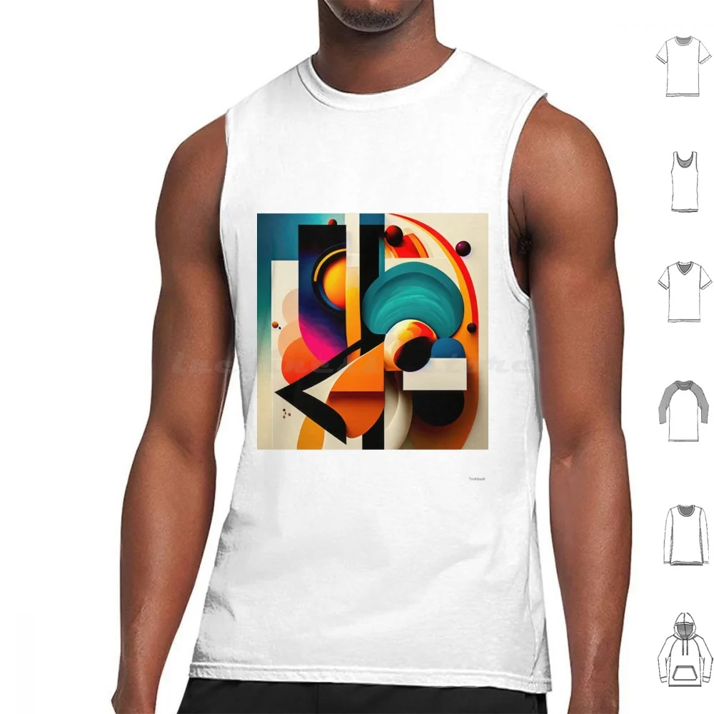Evolving Wisdom Tank Tops Print Cotton Evolving Wisdom Vibrant Art Geometric Shapes Abstract Patterns Lifes Lessons