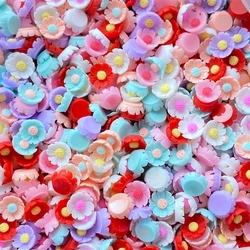 100Pcs New Mini Cute 9mm Mixed Florets Series Resin Flatback Cabochon Scrapbook Kawaii Embellishments Accessories