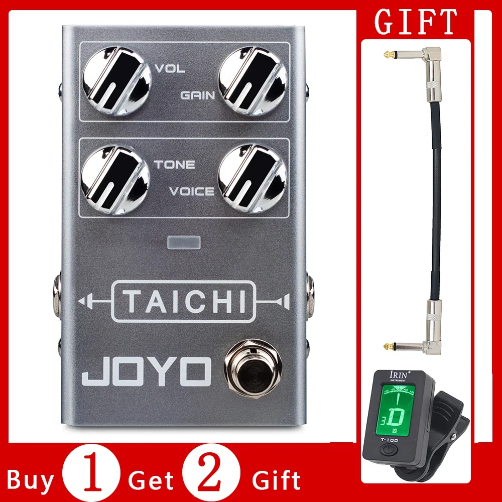 JOYO R-02 TAICHI Guitar Effects Pedal Low Gain Overdrive OD Classic Amp Sound VOICE Knob Controls Different EQ Frequency Bands