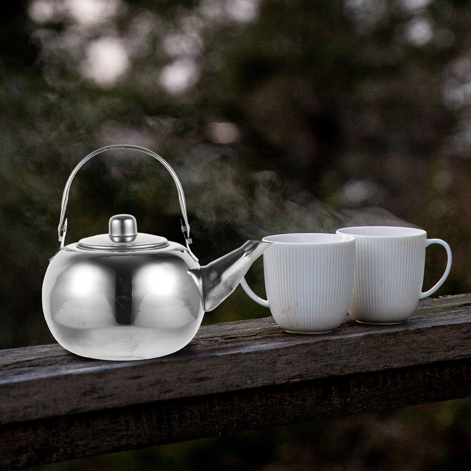

1L Stainless Steel Thermal Teapot Insulated Water Pot Silver Easy Clean Safe for Home Restaurant Hotel Travel Use