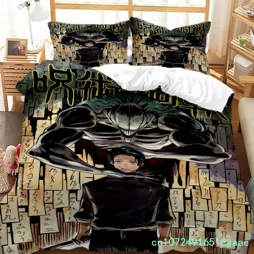 Cartoon Anime Jujutsu Kaisen Duvet Cover Comforter Bedding Set Quilt Cover And Pillowcas For Teens Single Double Queen Kin G