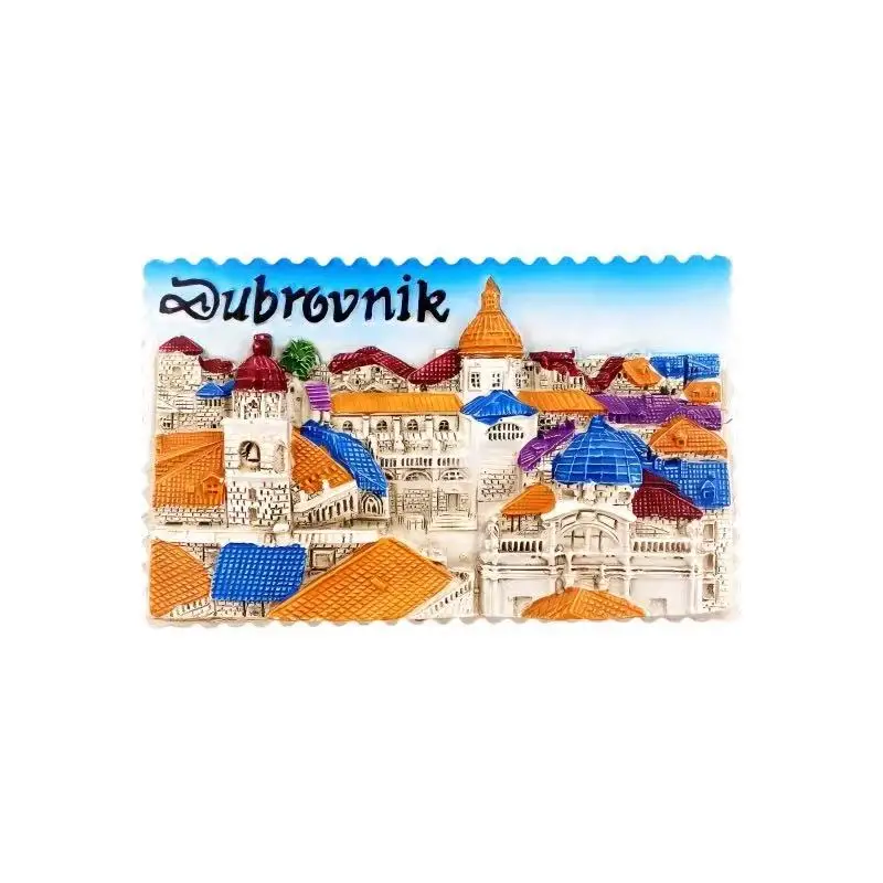 ديكورات إبداعية ثلاثية الأبعاد مرسومة يدويًا وملصقات ثلاجة مغناطيسية لإحياء سياحة المدينة القديمة في دوب #2