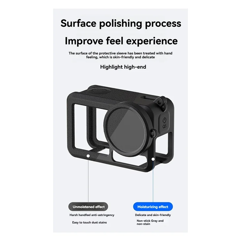 DIGIT-For DJI Action 5 Pro Silicone Case Protective Cover Anti-Fall And Anti-Lost Rope Sports Camera Accessories A