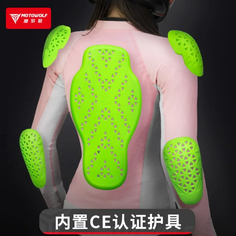 Motorcycle riding armor, summer mesh breathable anti-drop armor, built-in CE protective gear, slim women's cycling clothes