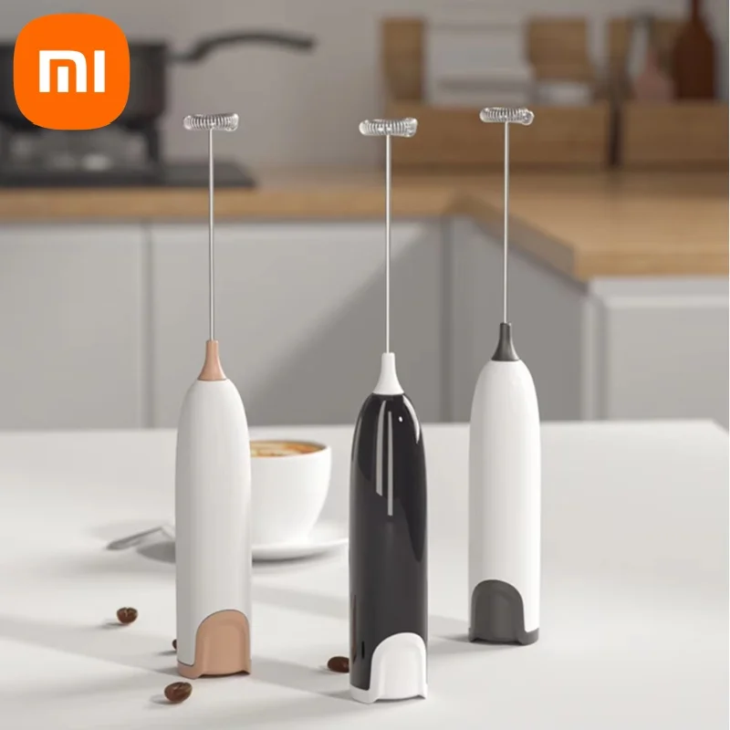 Xiaomi Electric Hand Milk Frother Automatic Rotary Egg Beater Coffee Cappuccino Creamer Whisk Frothy Blend Kitchen Mixer Stirrer