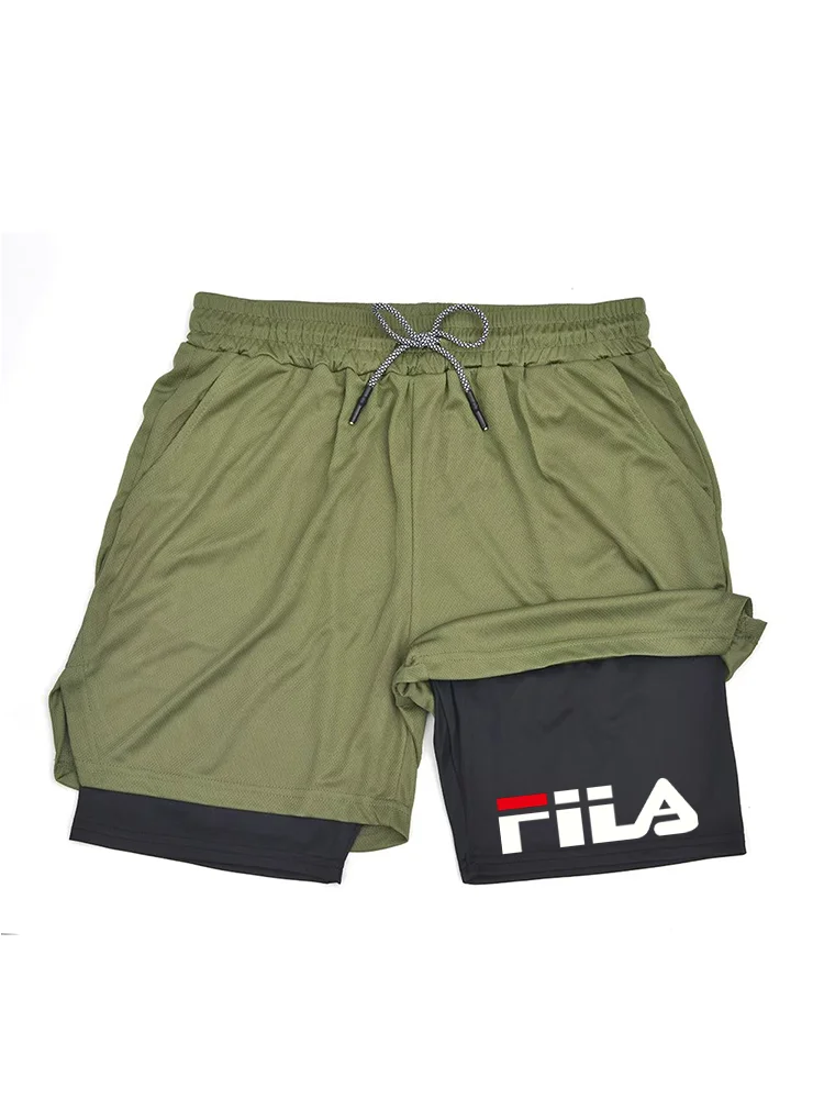 Men's Anime Hunter x Hunter Gym Shorts Bilayer 2-in-1 Breathable Quick-drying Absorb Sweat Sports Short Gym Jogging Pants df0568