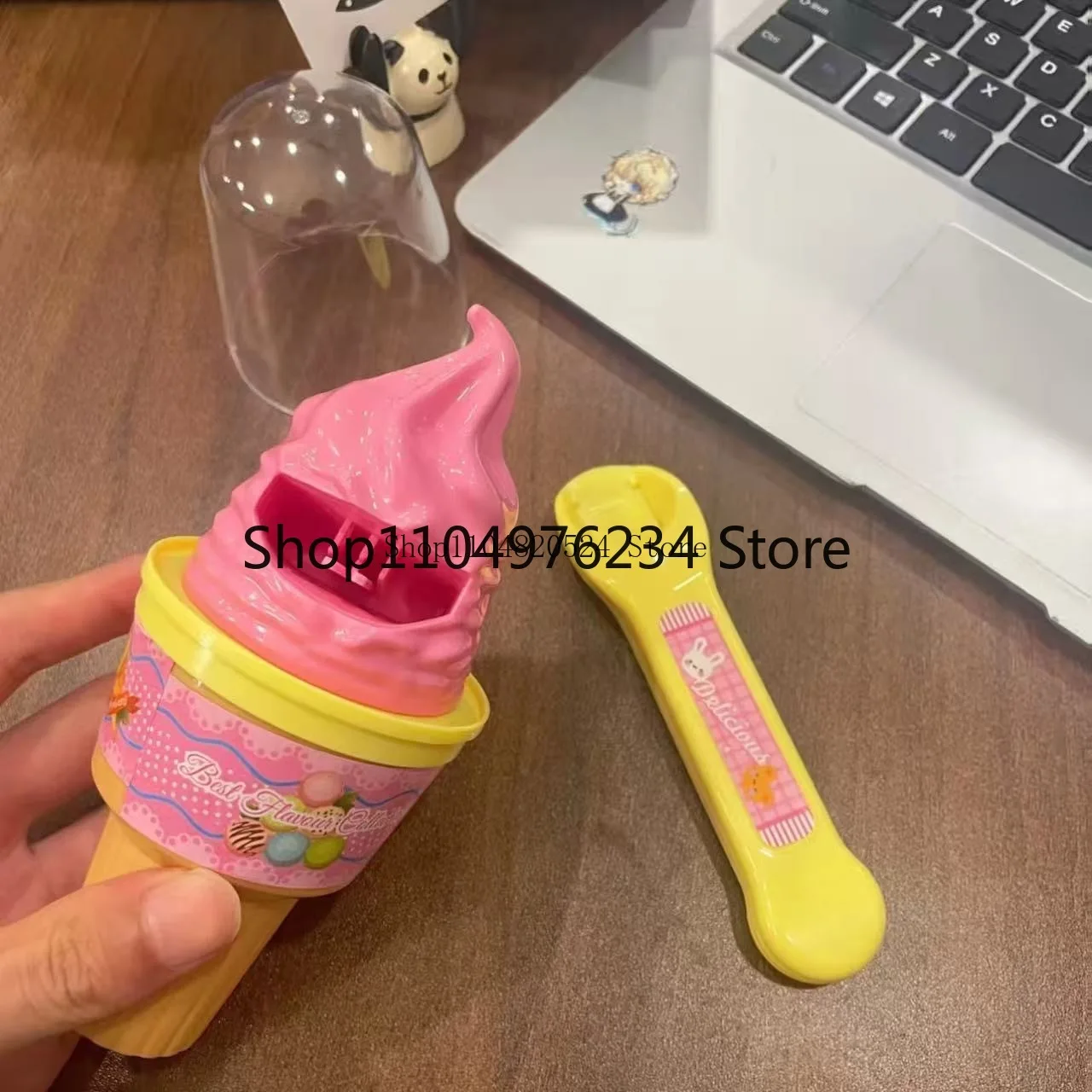 Ensemble de jouets d'alimentation interactif pour enfants, crème glacée et pouding de fraises, jeu de simulation éducatif, cadeau alimentaire de cuisine