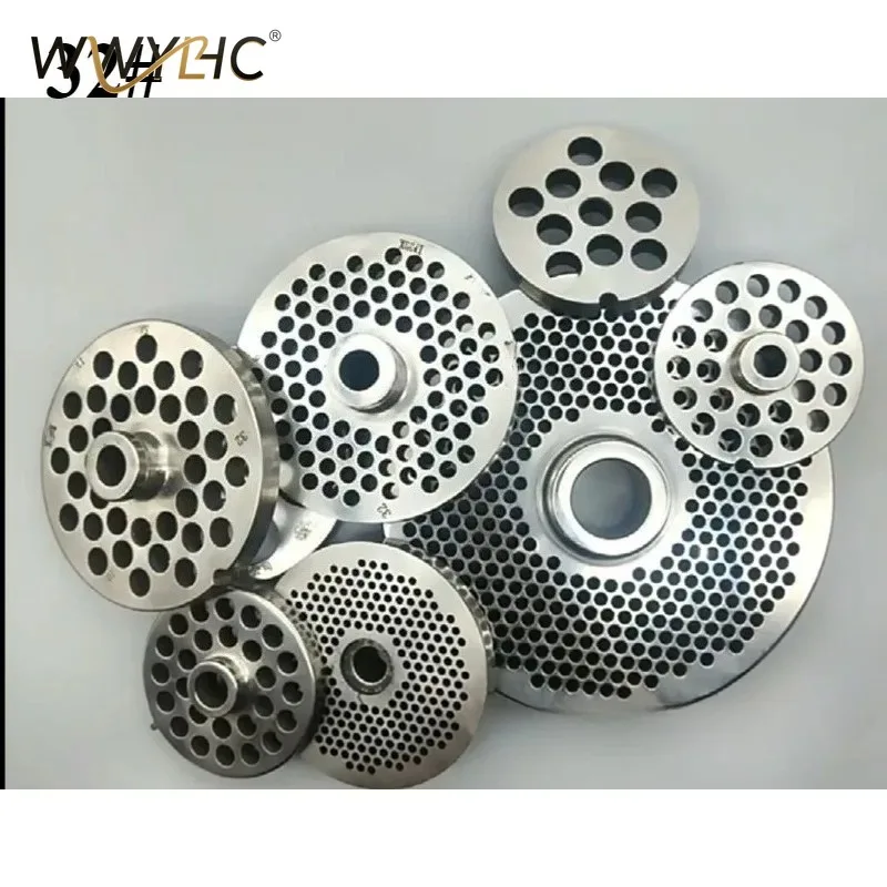 Suitable for 32 # Electric Meat Grinder Orifice Plate Stainless Steel Sieve Round Knife Grille Accessories