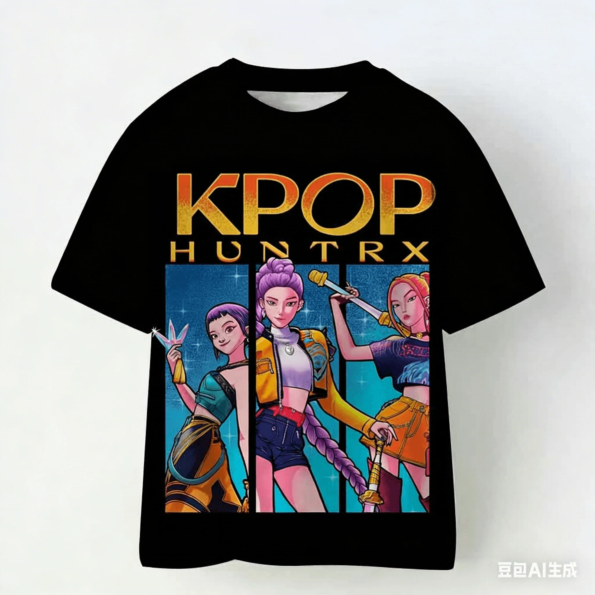 

Fashion Hot Selling KPop Anime T-shirt for Kids Boys Girls Cartoon Short Sleeve Summer Comfortable Loose Harajuku Casual Tops