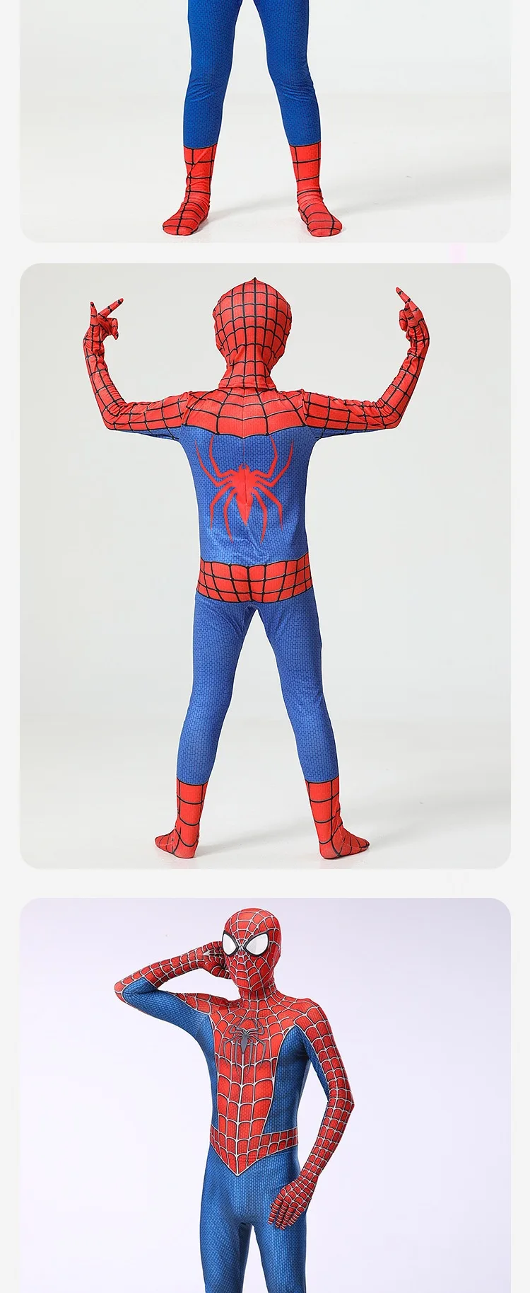 Halloween-Rollenspiel-Bodysuit, dehnbarer Ganzkörperanzug mit Kopfbedeckung, Helden-Themen-Outfit für Cosplay-Enthusiasten – Detail 10