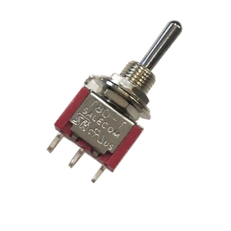 

5PCS SH T8014B Standard Lever 3Pin One Side Momentary ON-OFF-MOM SPDT Mini Toggle Switch