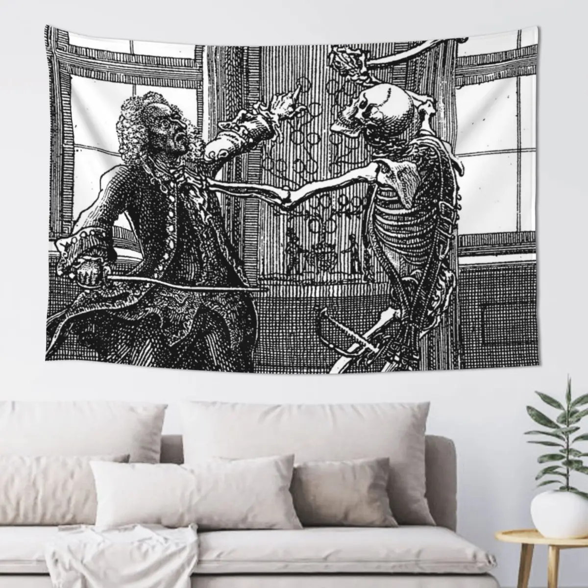 

Dance of Death (the aristocrat) - Daniel Chodowiecki Tapestry Home And Comfort Decor Anime Decor Tapestry