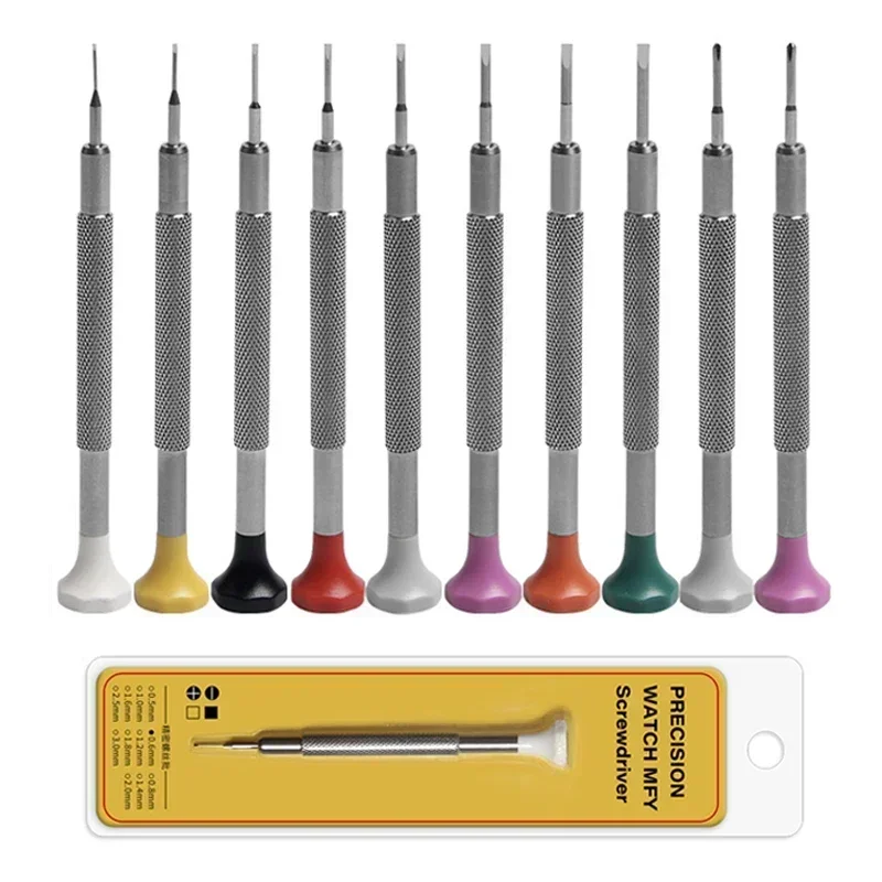 5/9/14Pcs Precision Screwdrivers Set 0.6-2.0mm Stainless Steel Flat Cross Screwdrivers Professional Phone Watch Repairing Tool