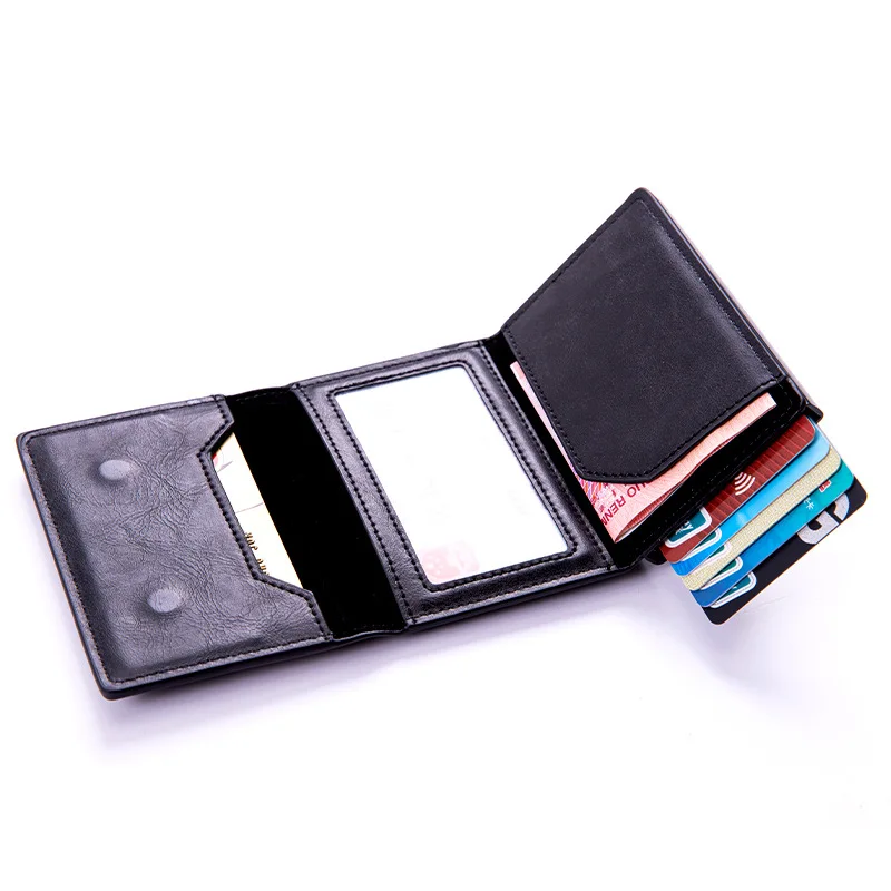 Airtag Wallet Card Holder Porta Credencial Cartera Carteira Masculina Rfid Smart Wallet Men Air Tag Luxury Couro Billetera Hombr