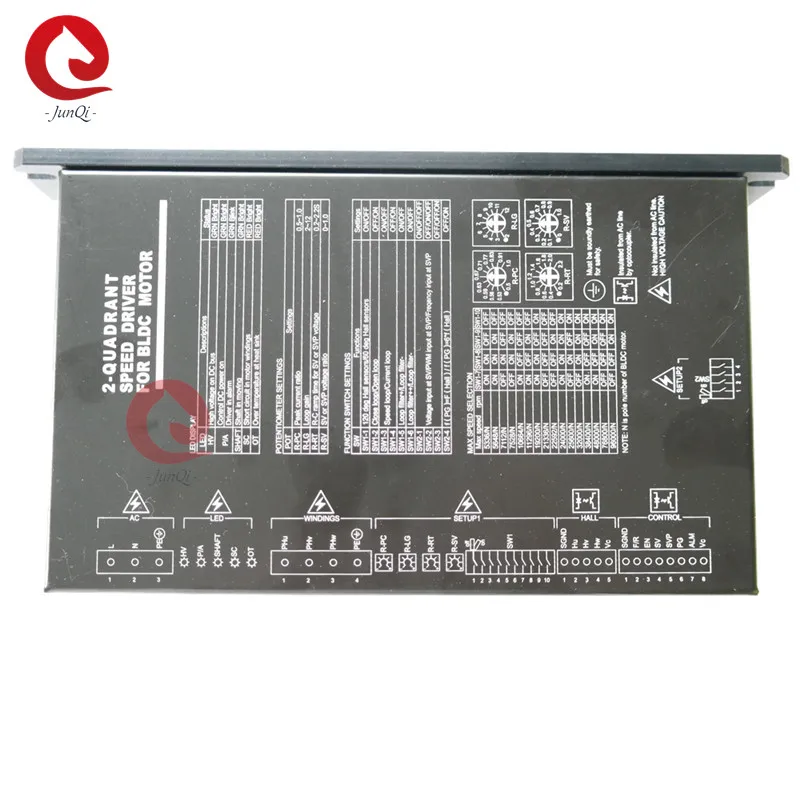 High Voltage 110VAC or 60~195VDC 600W,1200W,1800W 2-Quadrant Brushless DC Speed Driver