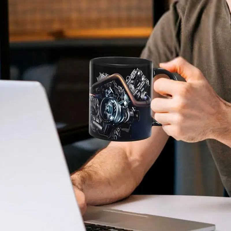 Mechanical Coffee Mugs For Men Espresso Cups Coffee Mug Latte Mugs Cool Coffee Mugs Mechanical Engine Ceramic Mug Desk Decor