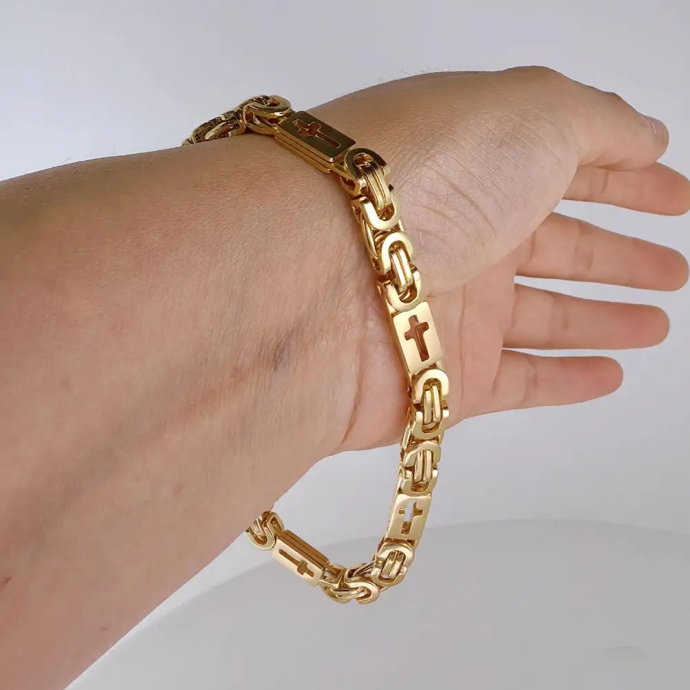 

Wrist Jewelry Stainless Steel Chain Bracelet Stylish Stainless Steel Unisex Necklace Bracelet Set for Men Thick Chain for Wear