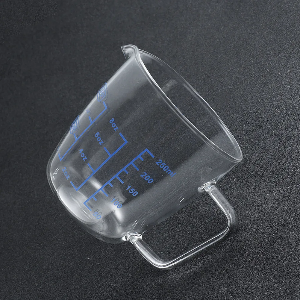 

3Pcs Glass Measuring Cups with Handle Easy to Read Graduations for Liquid Measurement Coffee Espresso Milk Juice Tea Kitchen Use