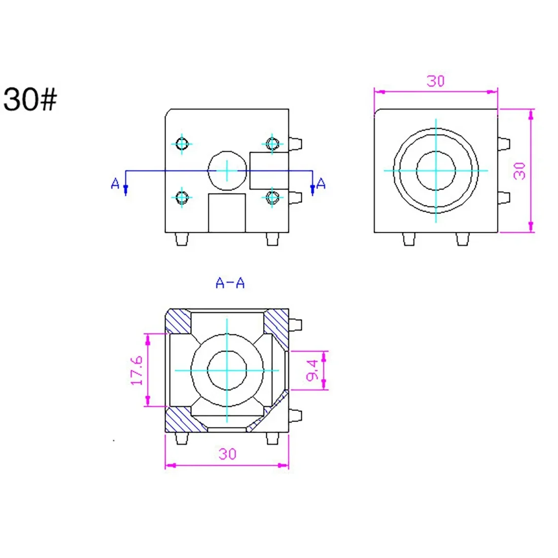 1 قطعة 2020 3030 4040 4545 الألومنيوم مكعب الزاوية موصل السحابات للطابعة الأوروبية القياسية الألومنيوم ثلاثية الأبعاد #5