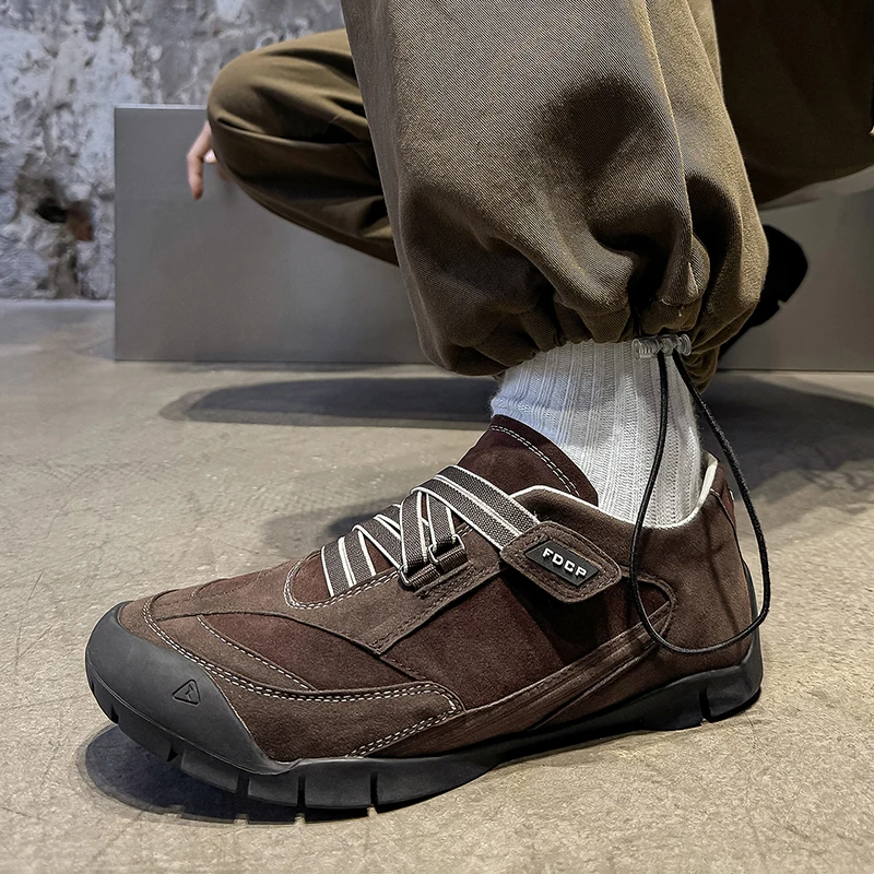 Men Casual Sports Shoes Black-brown Color Brand Men Casual Comfortable Breathable Sports Shoes Outdoor Hiking Shoes Sizes 38-46