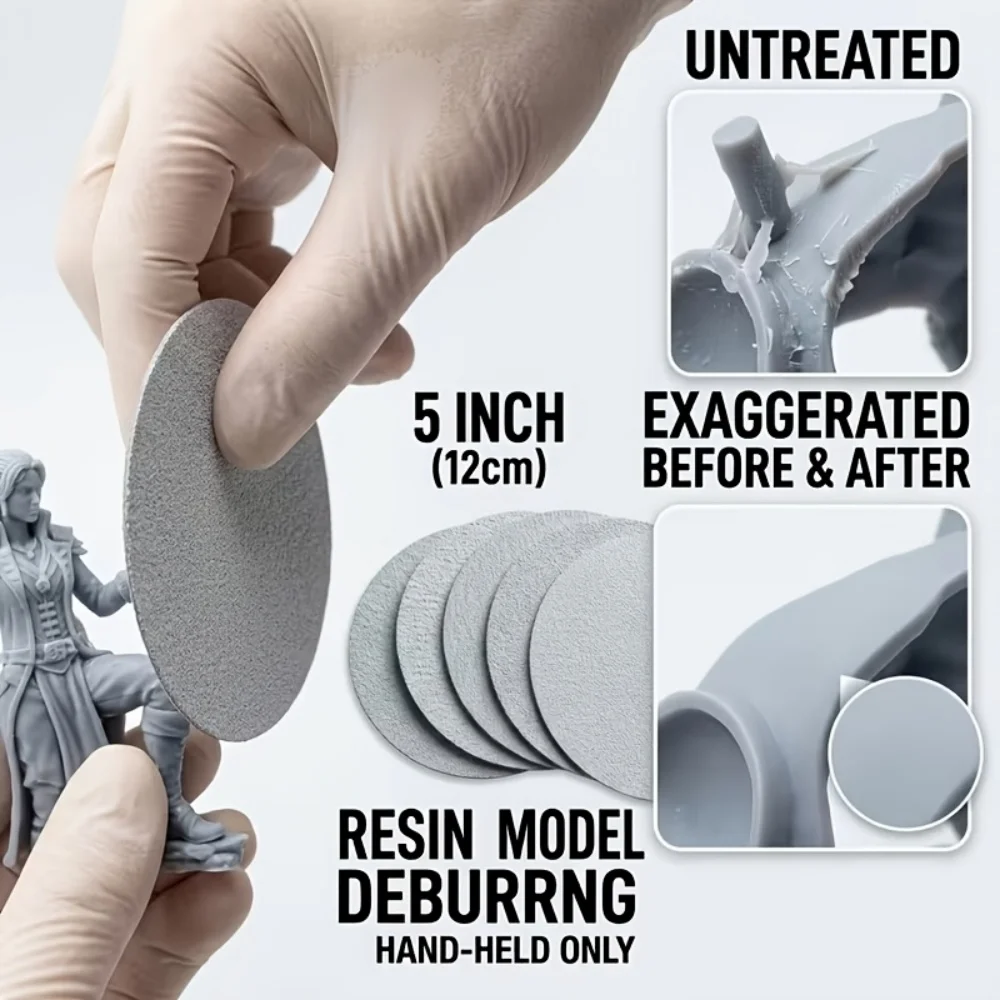 3D Printing Resin Polishing Disc 5in for Model Fine Detailing and Figure Seam Line Cleaning Removing Hazy Sanding Marks view 4