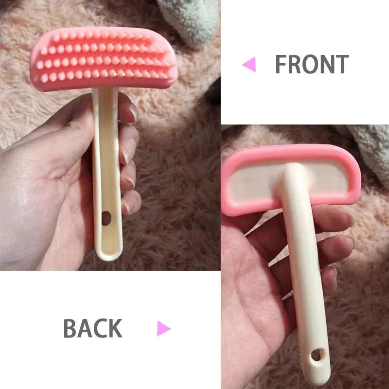 Silicone Small Pet Rabbit Comb Grooming Trimmer Fur Brush For Guinea Pig Chinchilla Cleaning Grooming Tool Accessoires Lapin