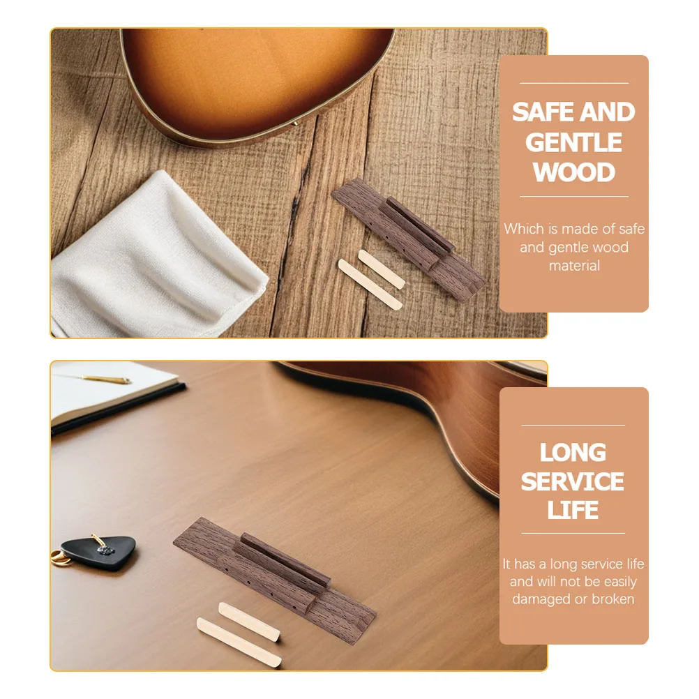 

Ukulele Bridge Nut Saddle Smooth Wooden Acoustic String Instrument Parts Accessories Improve Tone Ukulele Supplies