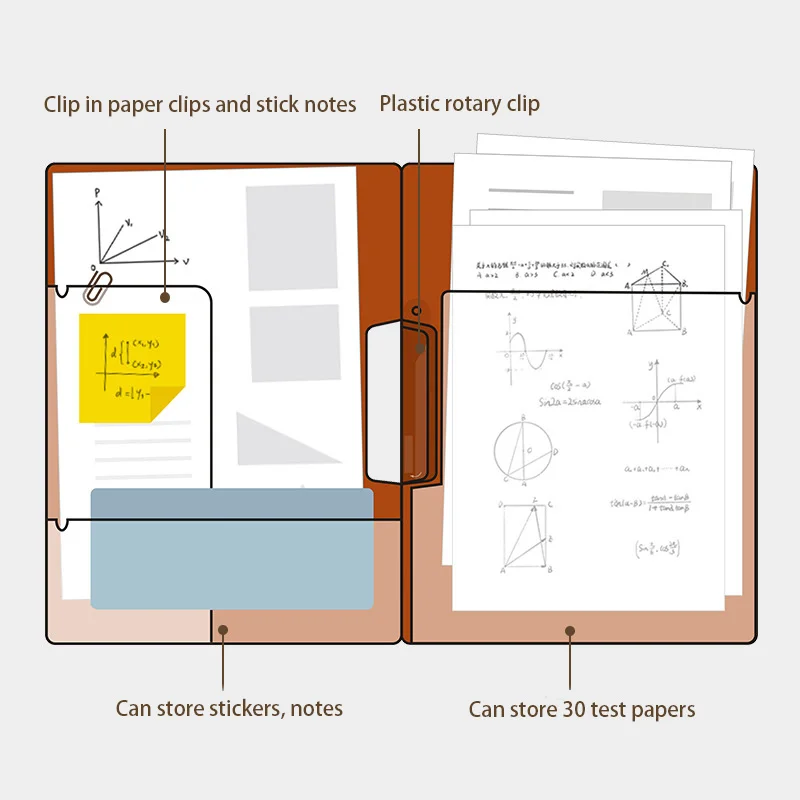 Kleur A4 Boekje Transparante Insert Zak Kantoor Ticket Student Test Papier Map Organizer Office Opslag Clip Supply