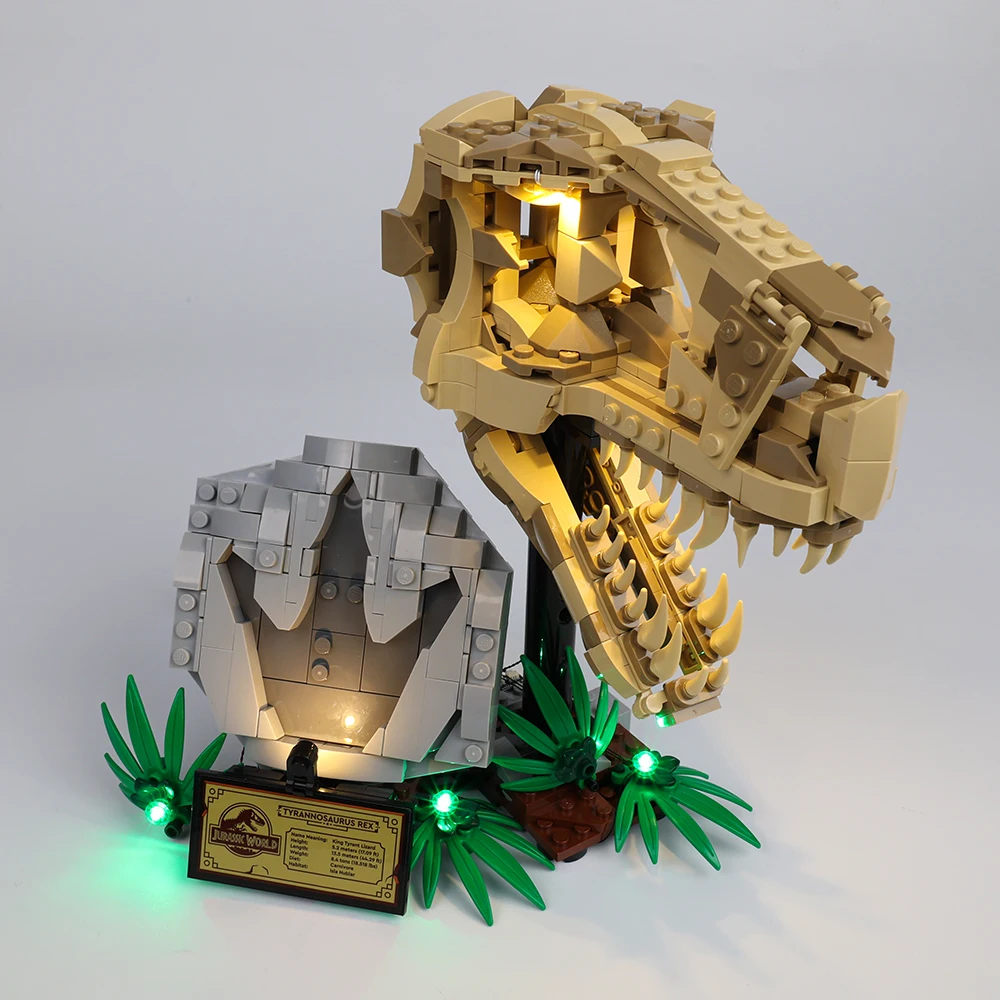 Led Light Kit For 76964 Dinosaur Fossils: T. rex Skull DIY Lamp Toys Set Not Included Blocks