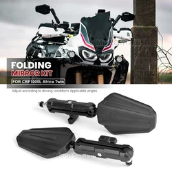 For Honda CRF1000L CRF1100L CRF 1100L  Africa Twin Motorcycle Rearview Mirror Adventure ADV Foldable Side Mirrors Accessories